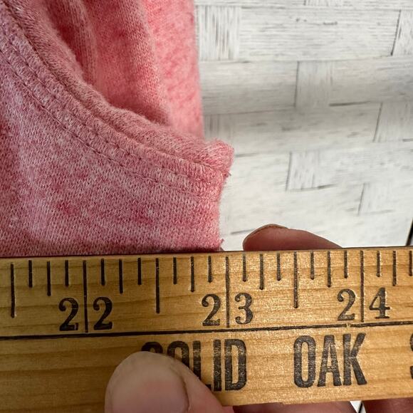 Talbots sweatshirt V-Mochneck collared button detail two pockets pink Cozycore - Picture 10 of 11